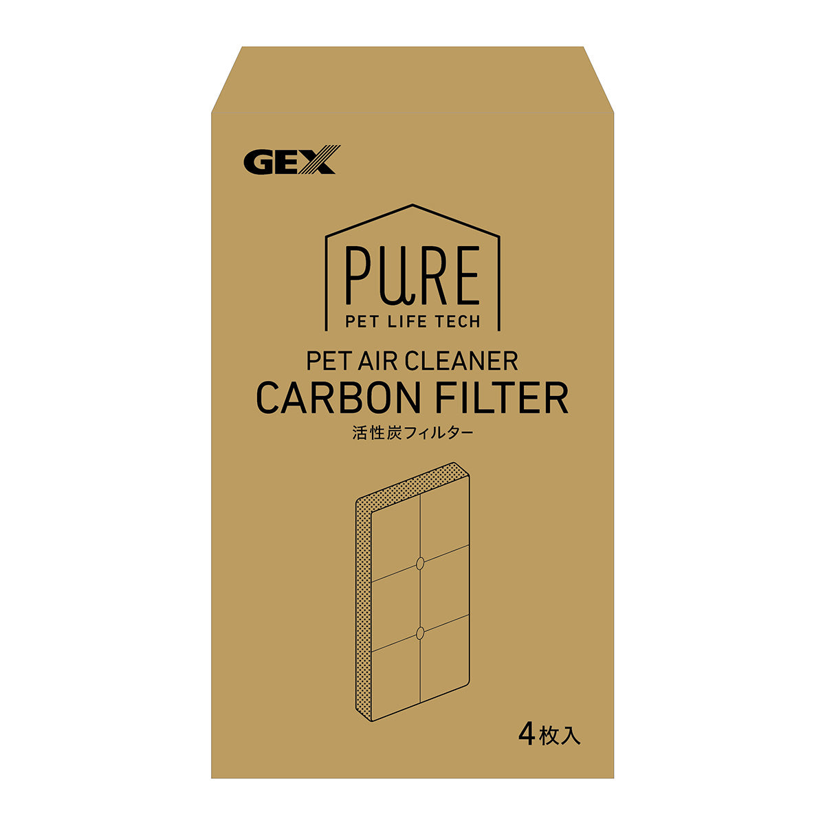 PURE PET AIR CLEANER 活性炭フィルター 4枚入