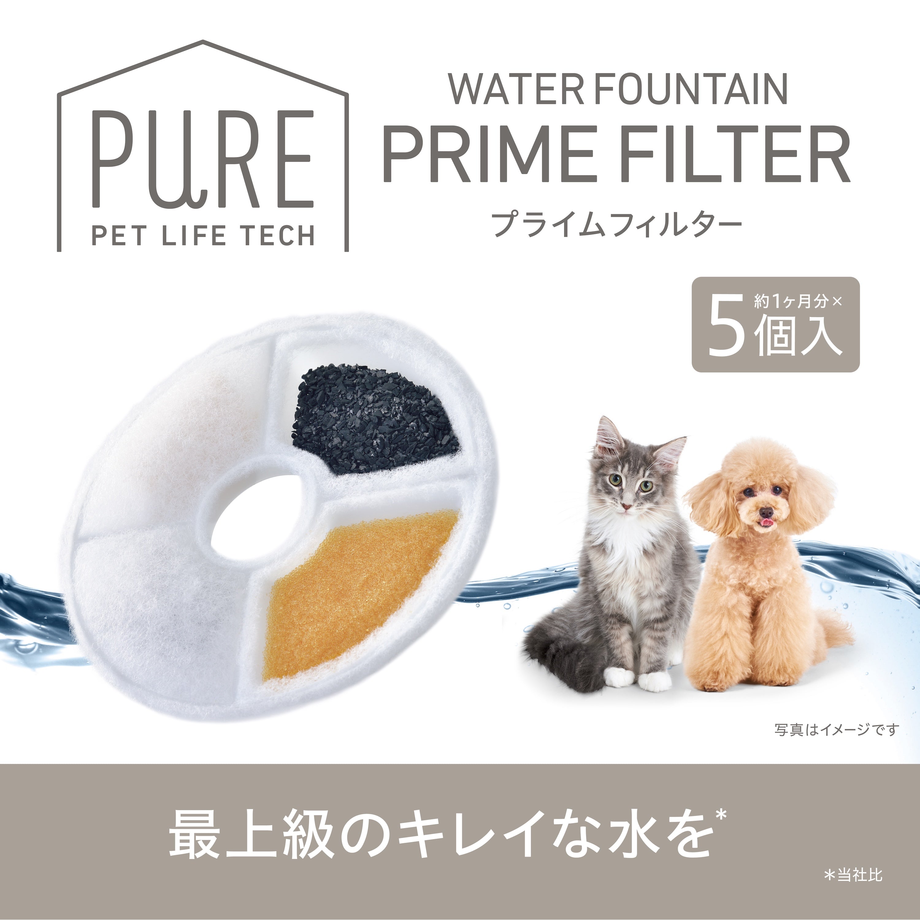 PURE WATER FOUNTAIN PRIME FILTER 5枚入