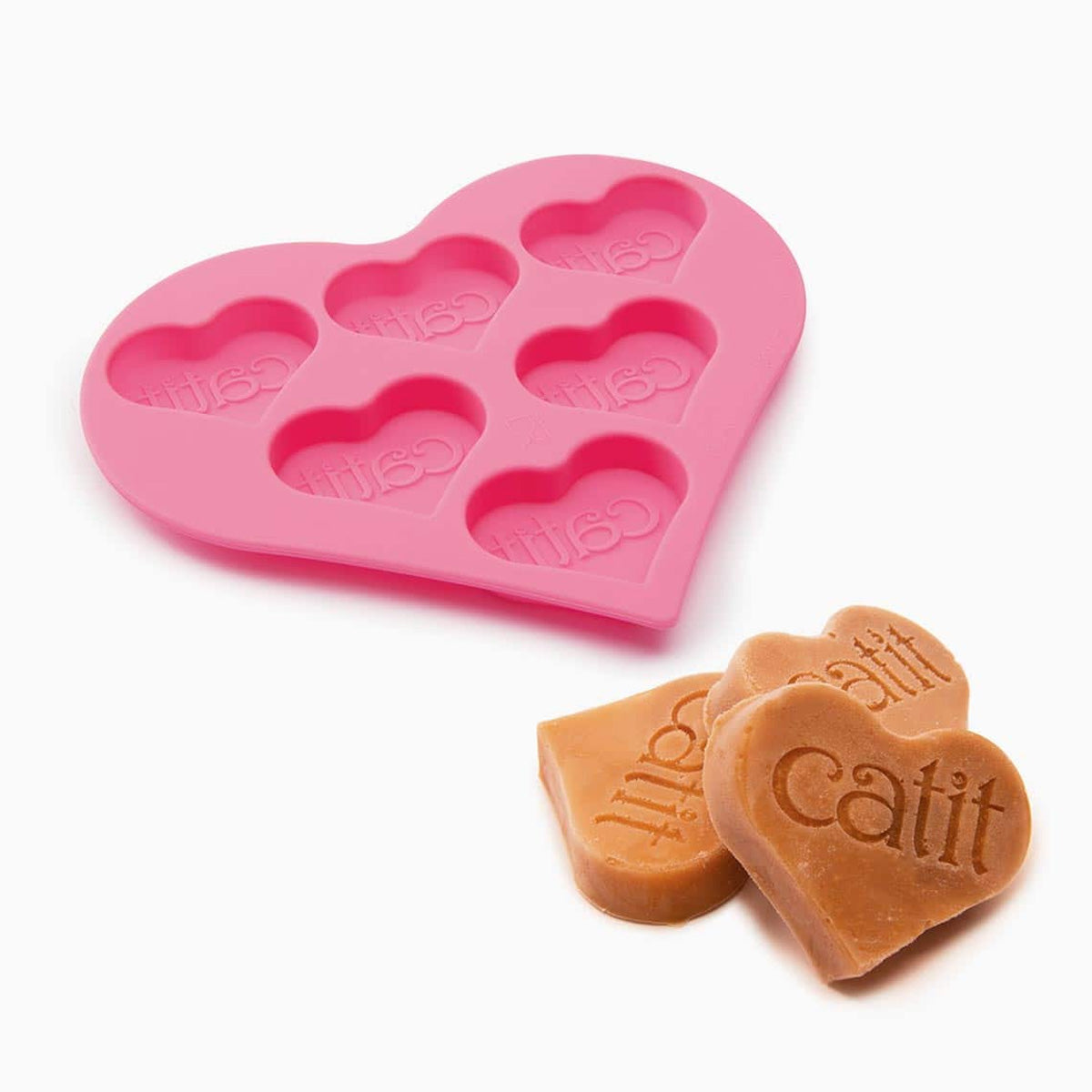 Catit Creamy Heart-shaped Silicone Ice Tray/Catit Creamy ハートシリコンアイストレイ