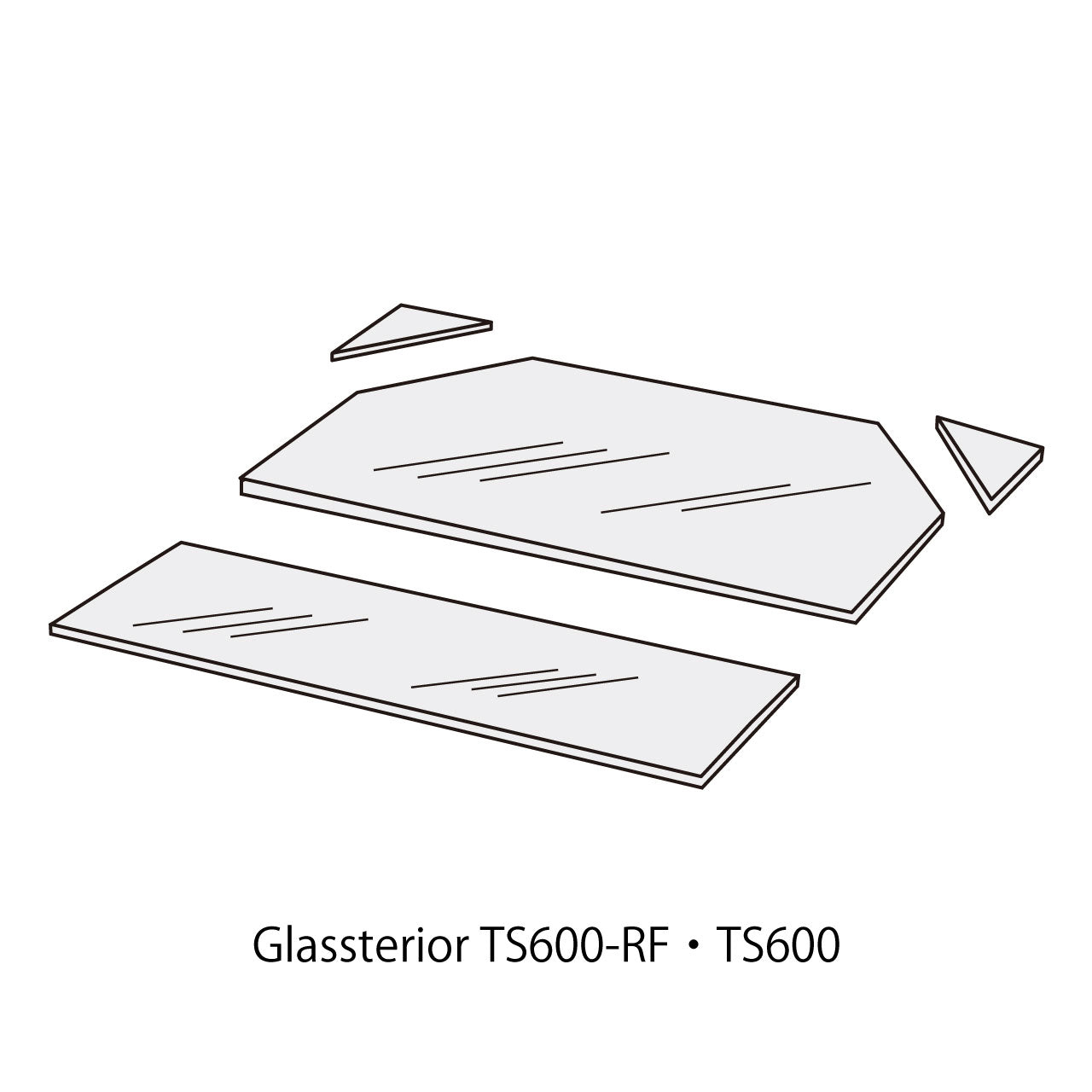 ガラスフタセット(Ga GlassteriorTS600-RF・TS600)#70995