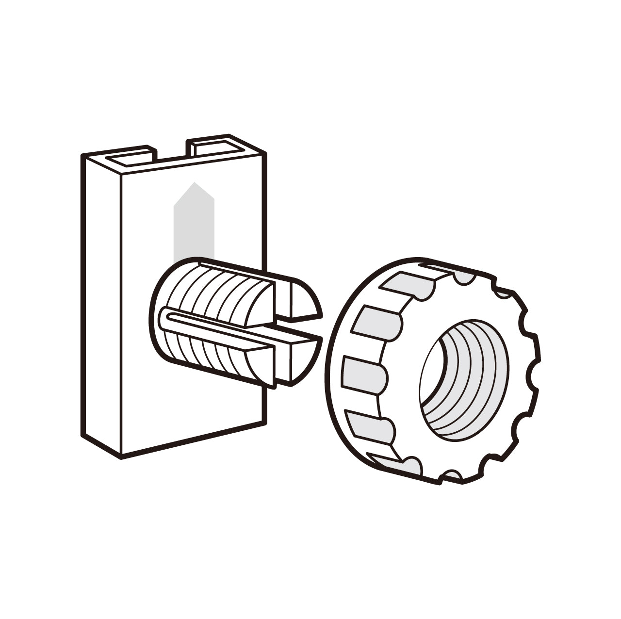 固定パーツ1セット(ラクラク取付三角ラビレットL)#73080