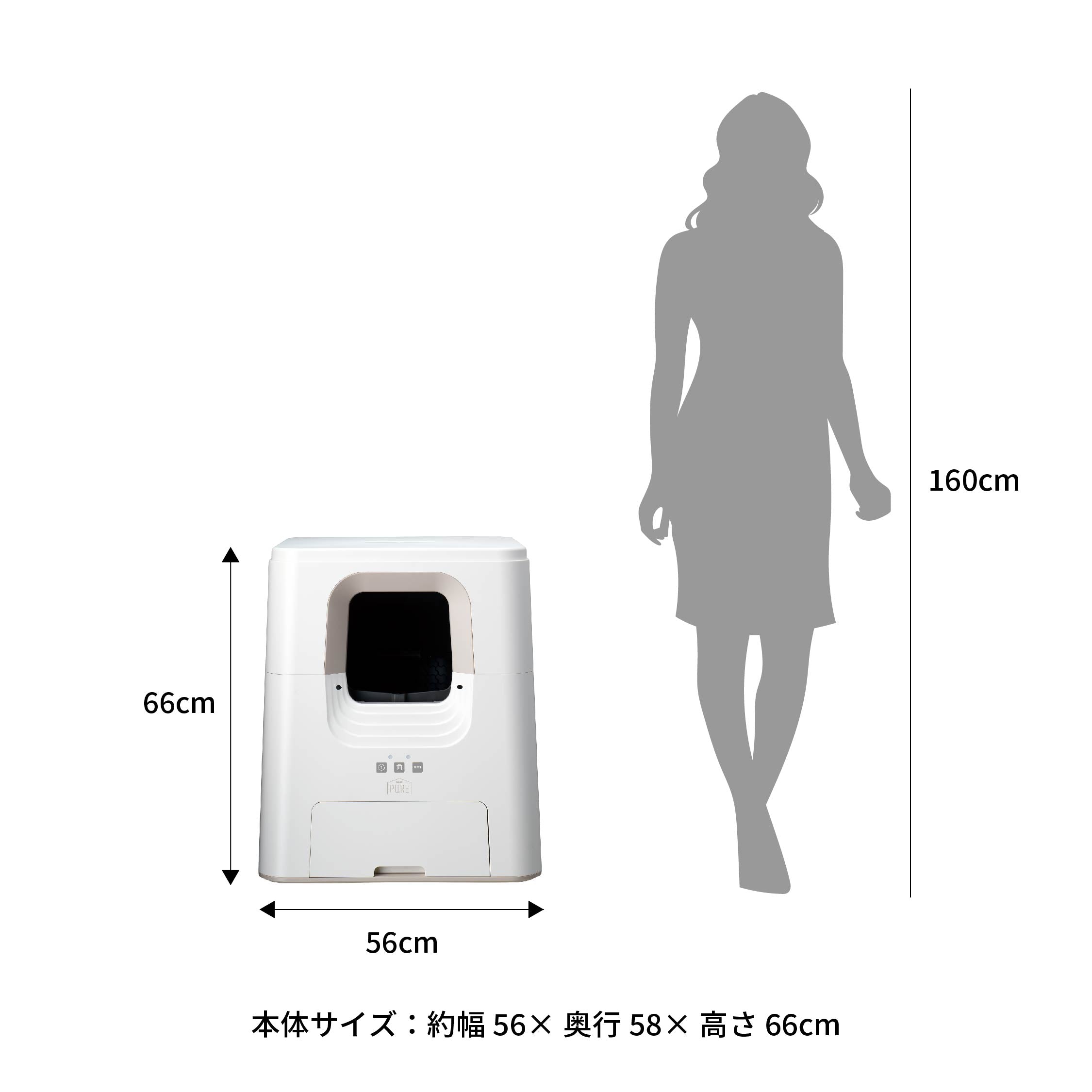 <月額2,500円で新品をお試し!>PURE CAT AUTO TOILET 猫用 全自動トイレ レンタルプラン