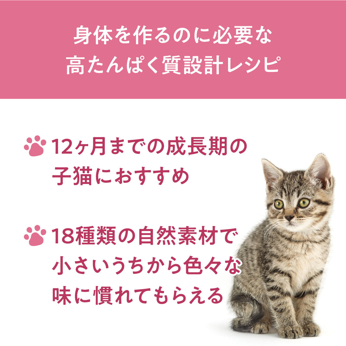 【おまとめ買い】Catit Recipes KITTEN 子猫用 生後12ヶ月まで  4.8kg（400g×12袋）