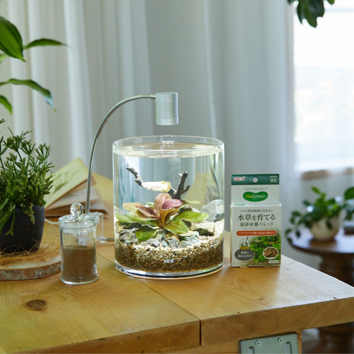 水草を育てる 底砂に埋める栄養ペレット *