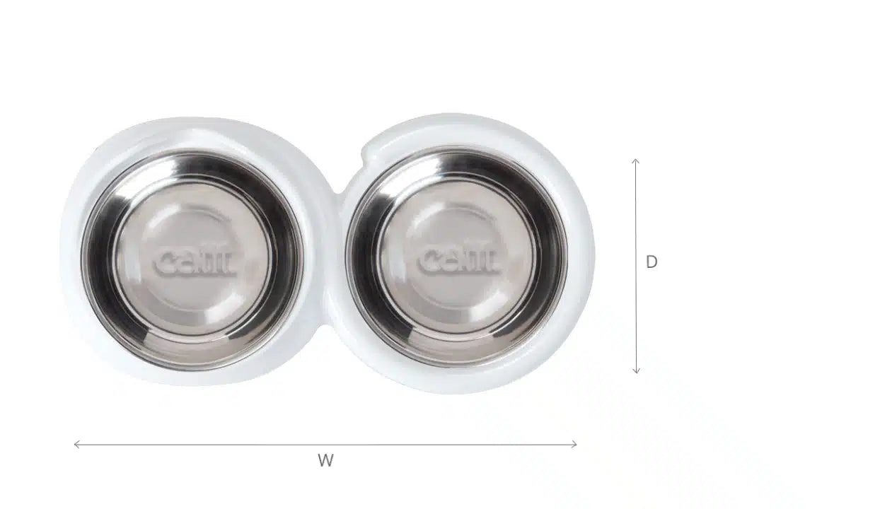 Catit PIXI Double Feeding Dish/CatitフィーディングディッシュW