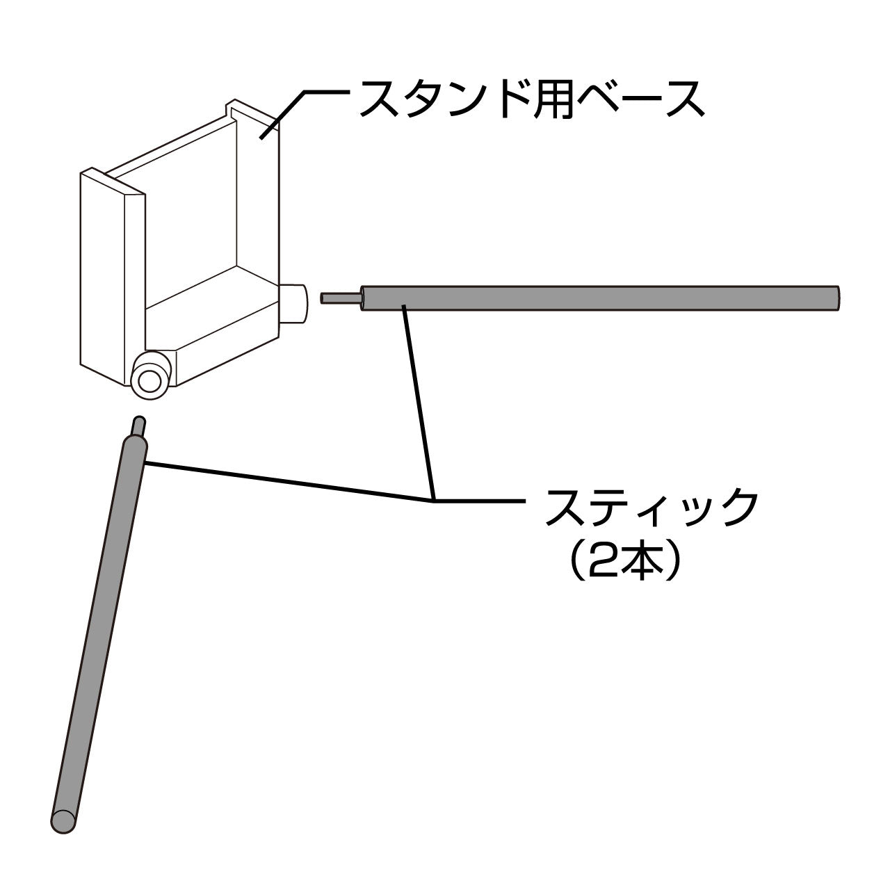 スタンド【スティック2本付】(クリアLEDリーフグロー)#70808